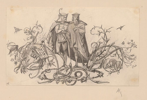 Splitscreen-review Esquisse pour une illustration du Faust I d'August von Kreling 1872