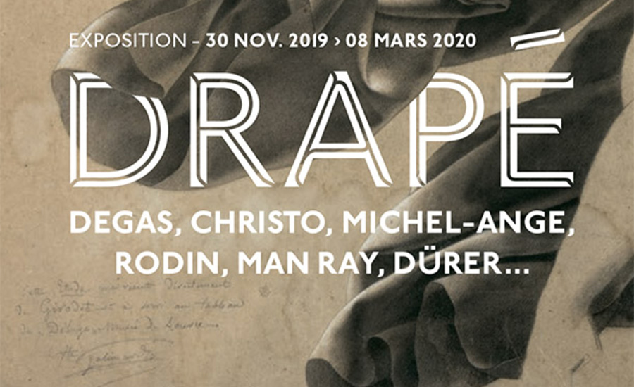 Splitscreen-review Affiche de l'exposition Drapé au Musée des Beaux-arts de Lyon