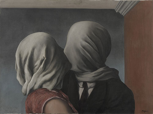 Splitscreen-review Reproduction de la toile de René Magritte intitulée Les Amants